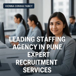 Team of recruiters at Vienna Consultancy providing expert staffing services in a modern Pune office