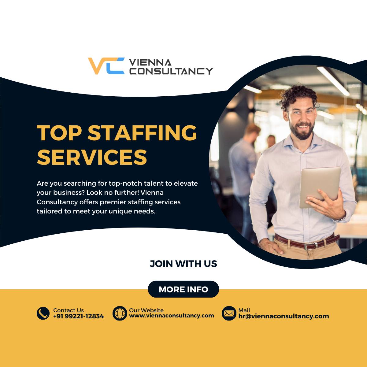Vienna Consultancy reliable staffing services in Bangalore to find the right talent